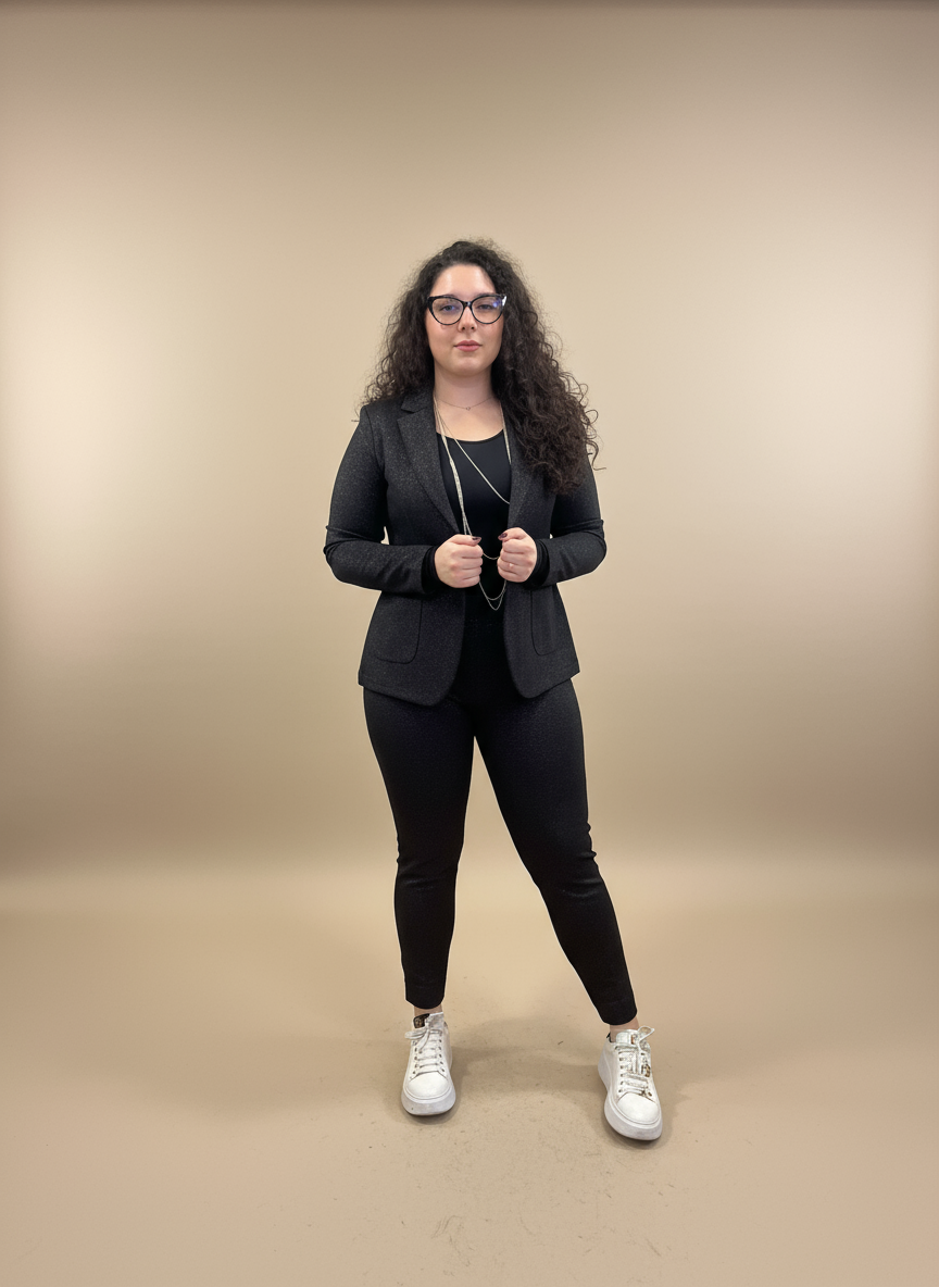 Ragno Giacca Nera Lurex