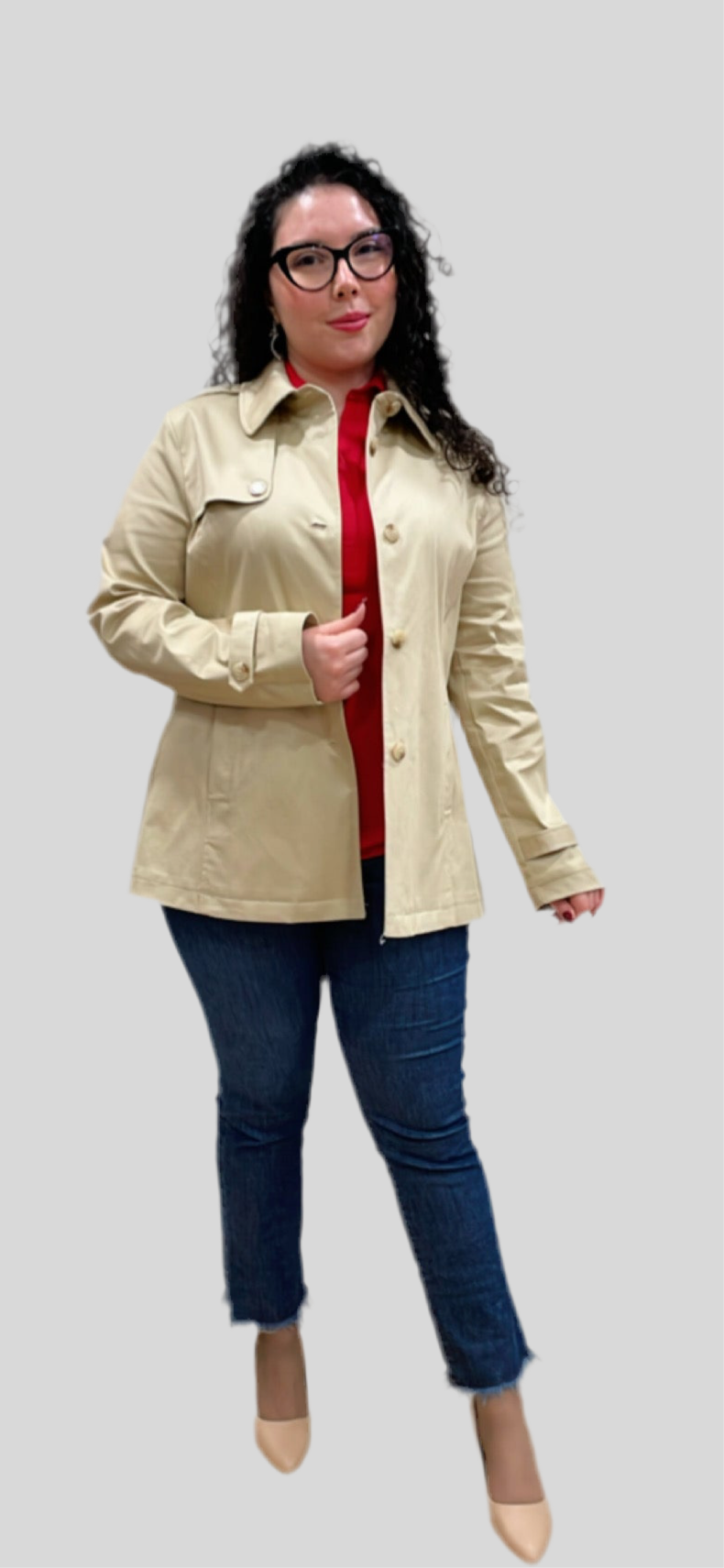 Trench Beige Cotone taglie 42 …50
