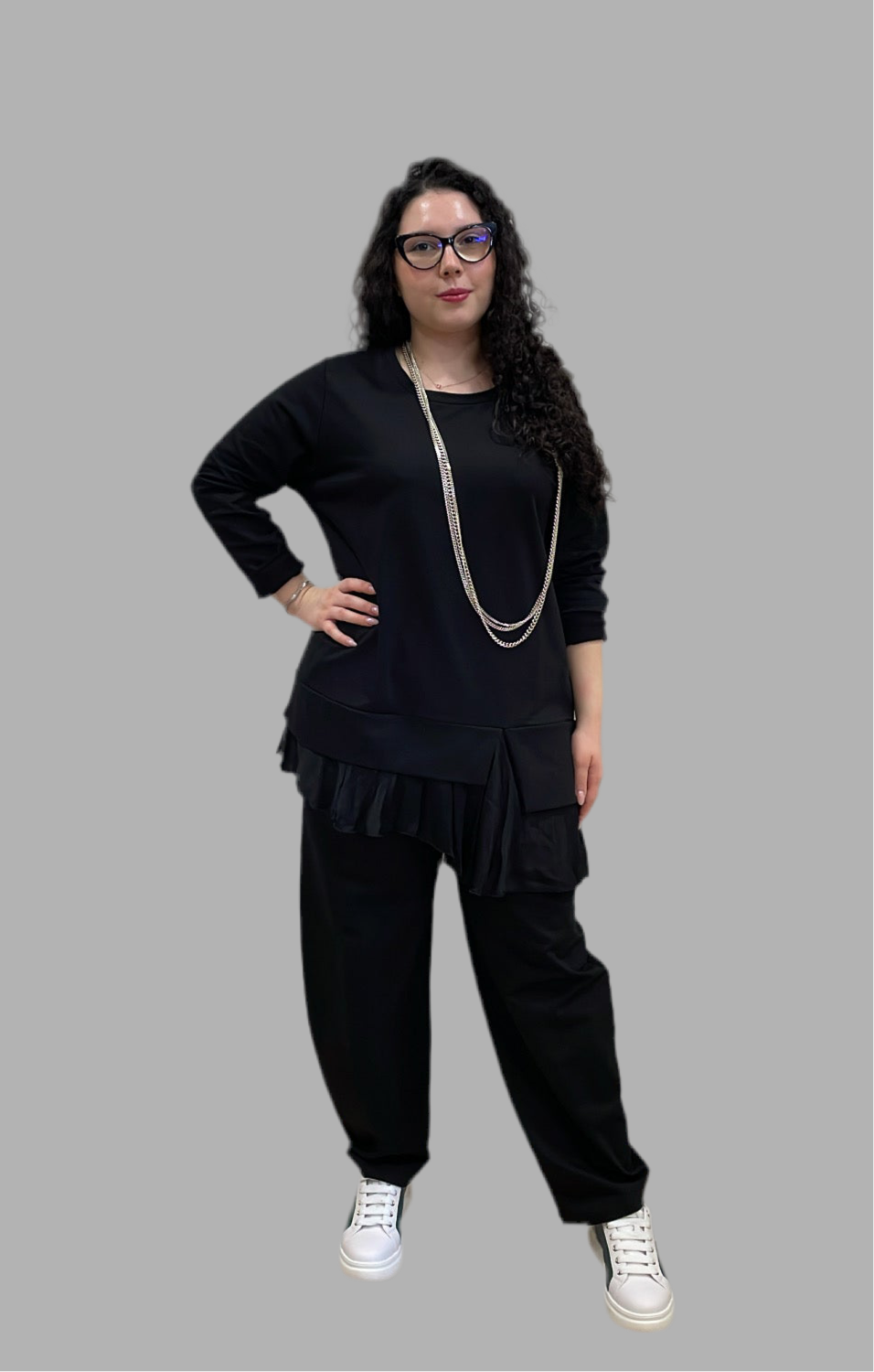 Tuta Felpa Curvy Nero