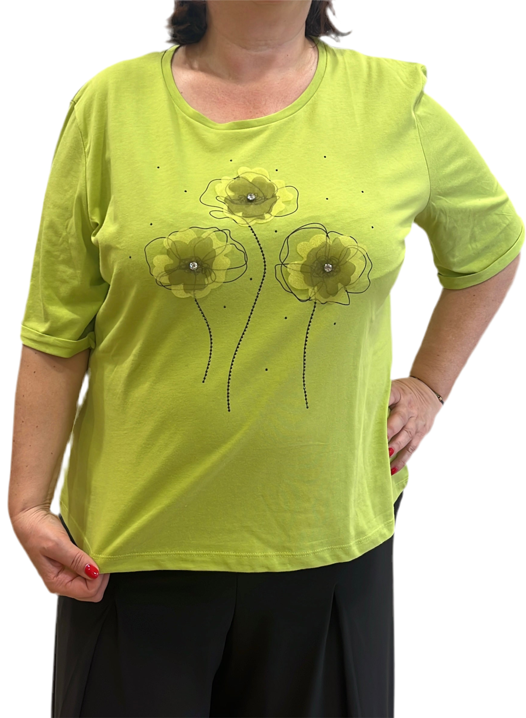T-shirt Curvy Lime
