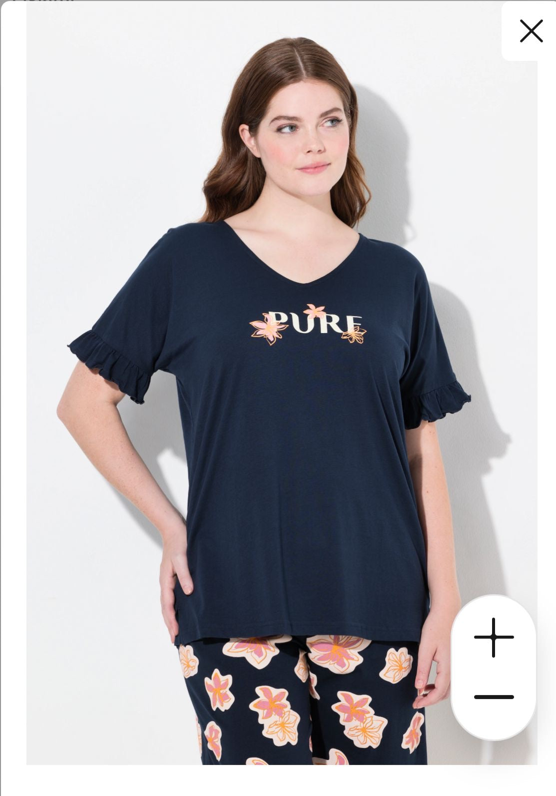 Pigiama estivo curvy floreale