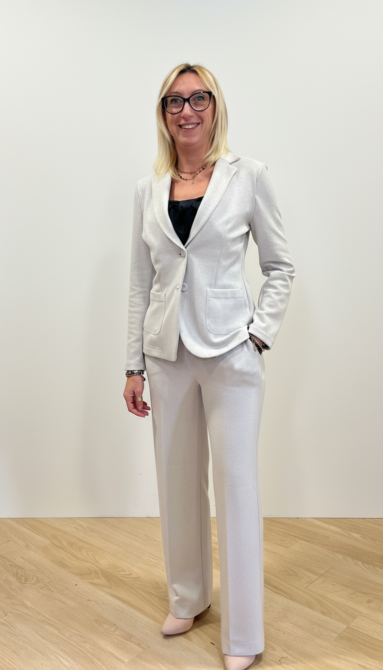 Ragno Giacca Bianca Lurex