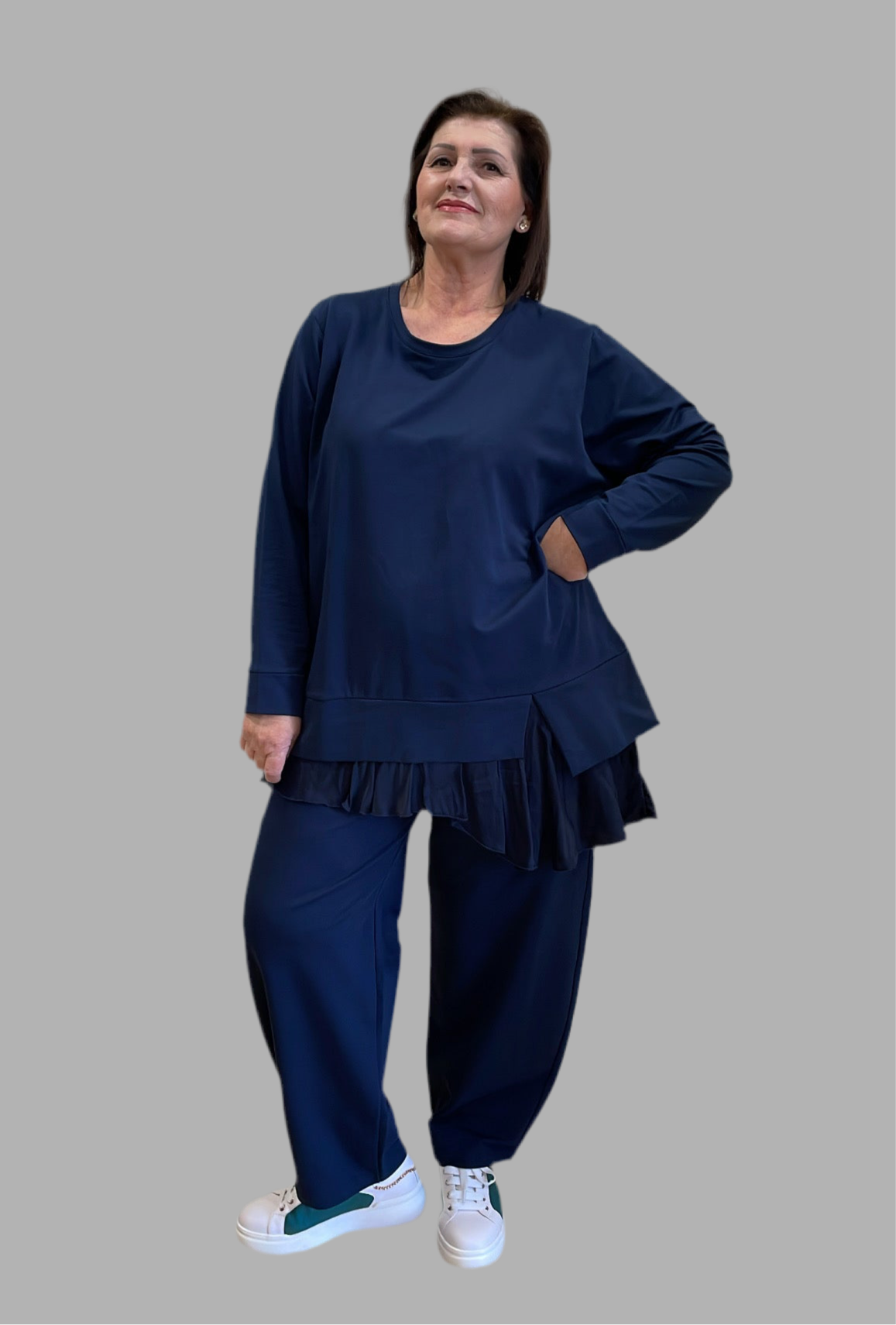 Tuta Felpa Curvy Blu