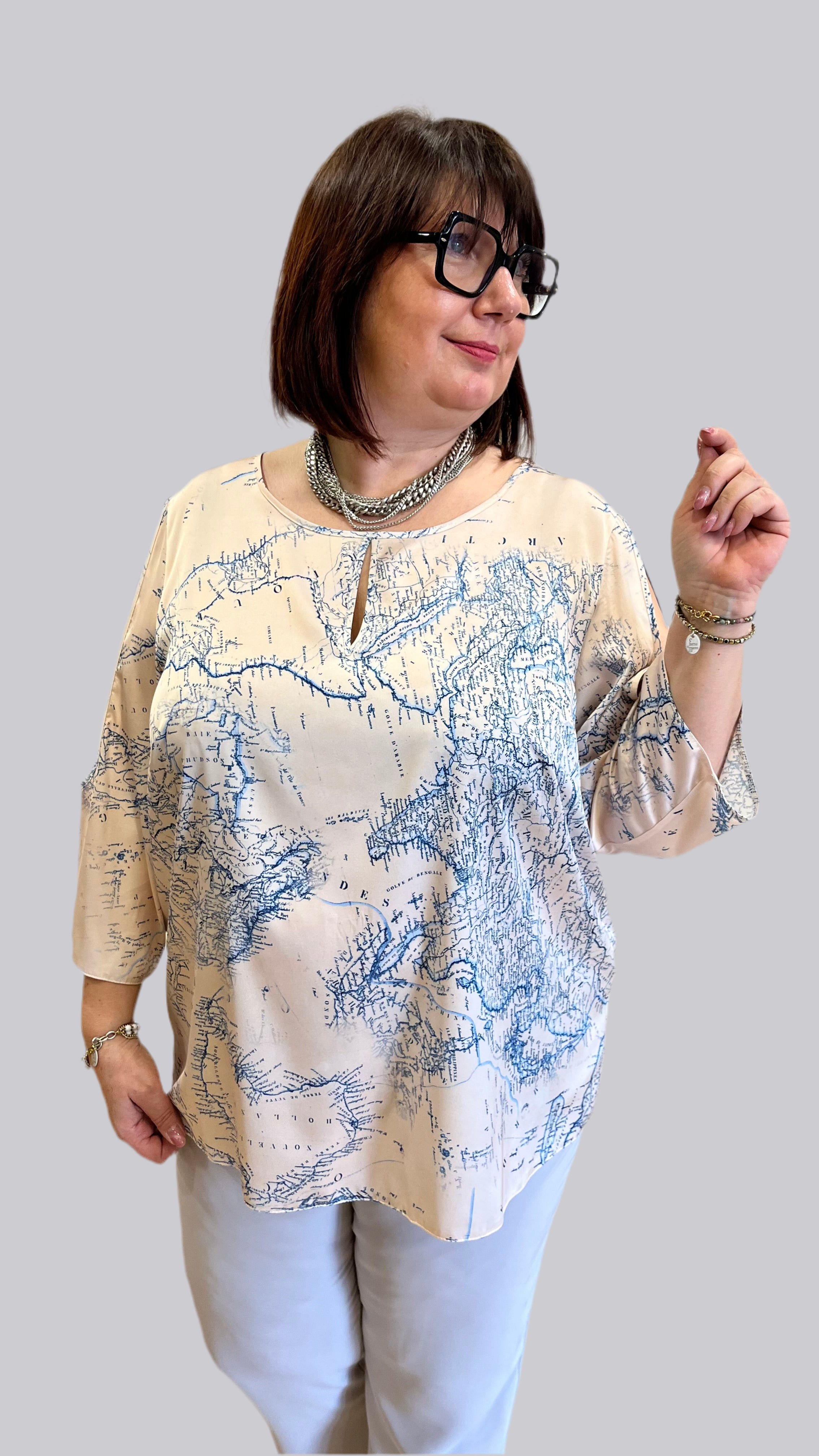 Blusa mappa Curvy Rinascimento