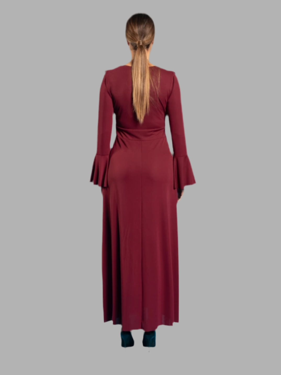 Abito bordeaux lungo