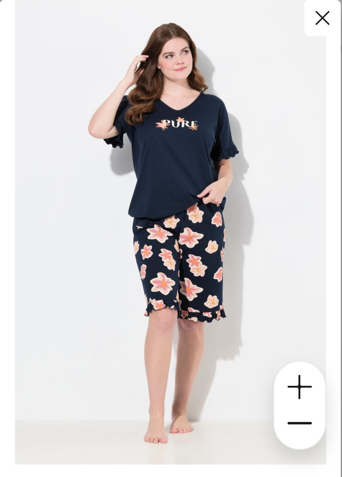 Pigiama estivo curvy floreale