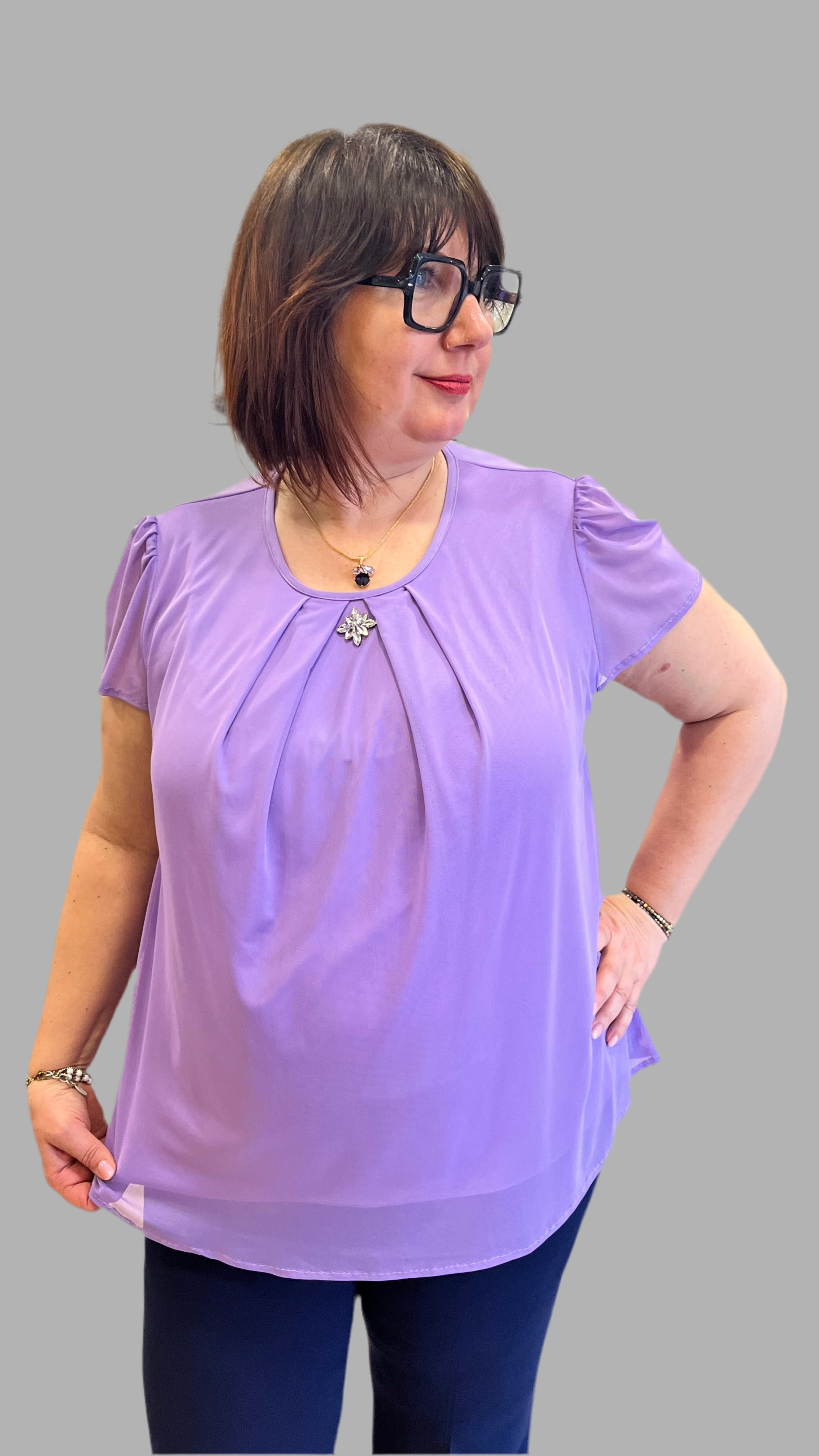 Blusa lilla Curvy Rinascimento