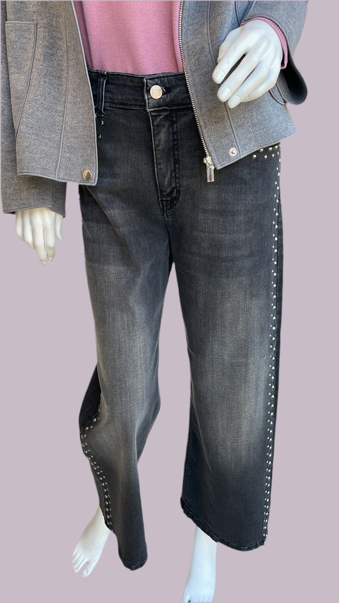 Jeans Palazzo Borchie