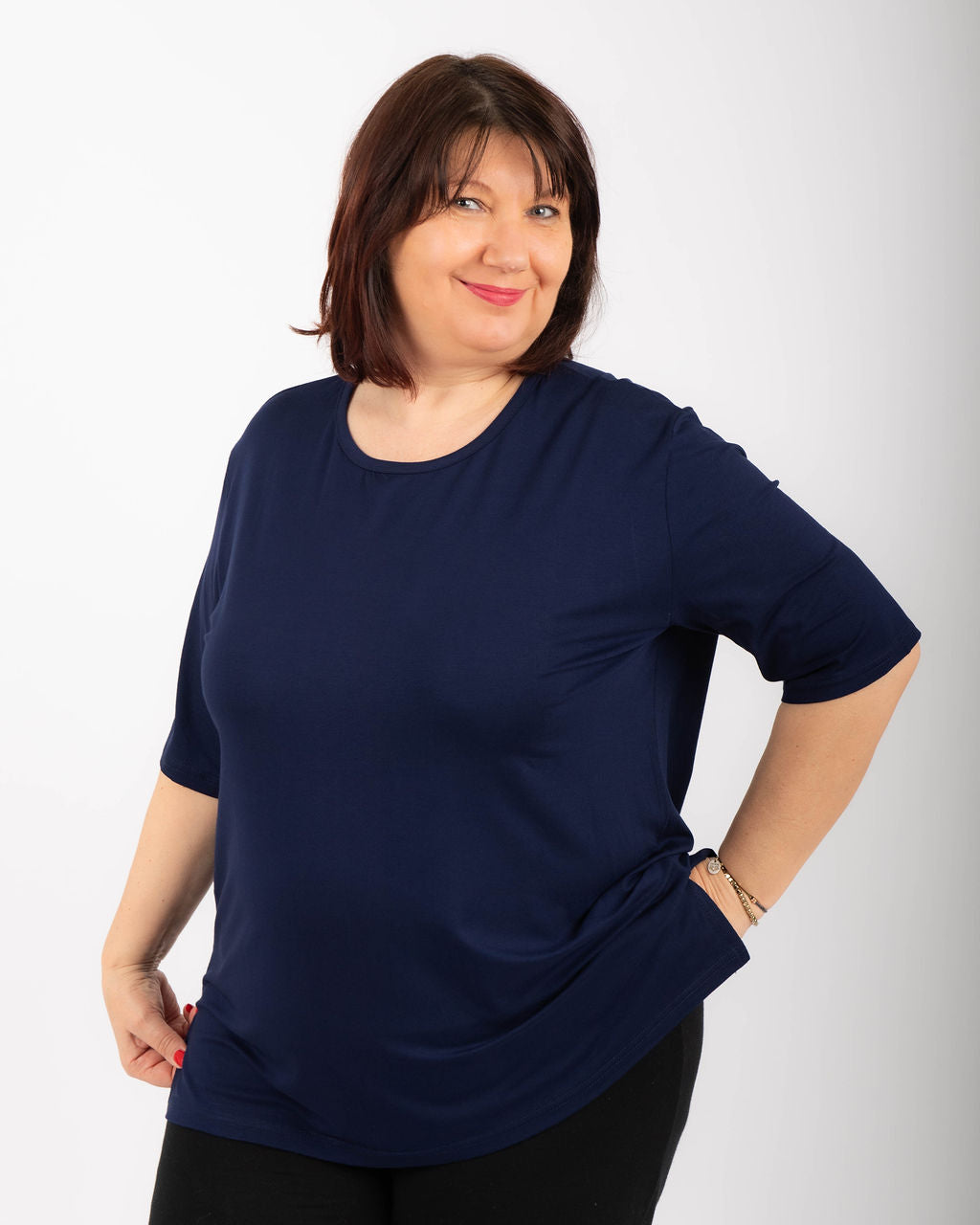 T-shirt Curvy basic