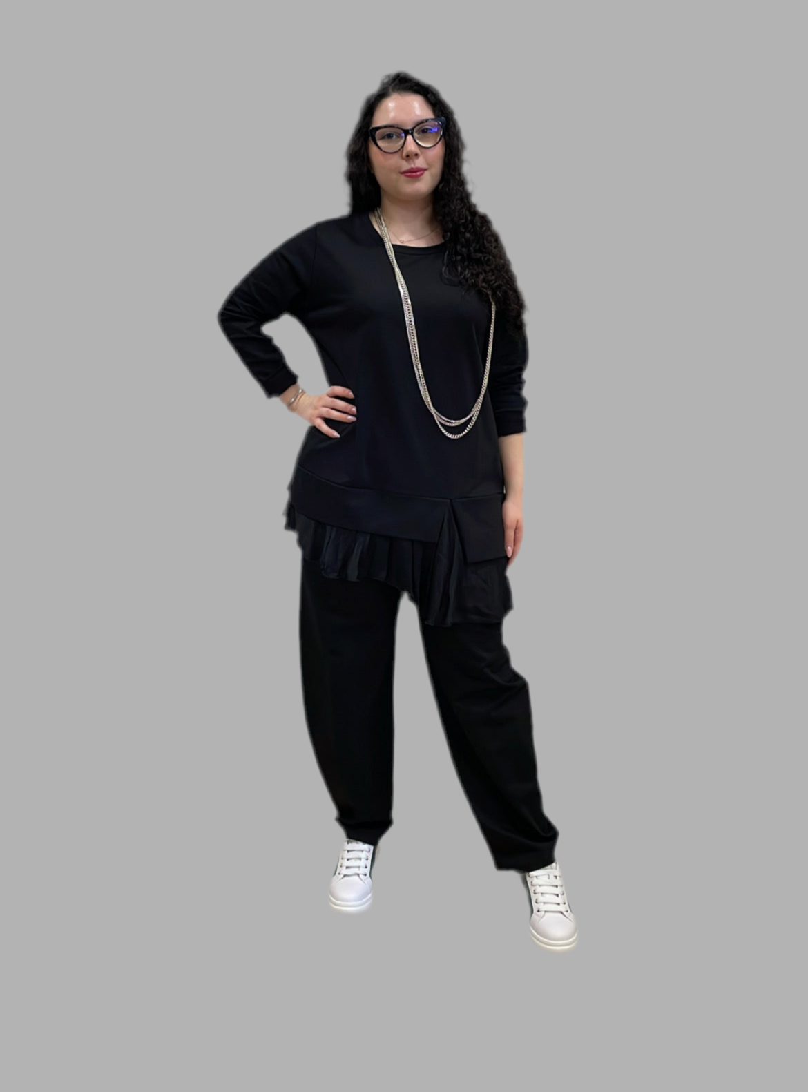 Tuta Felpa Curvy Nero