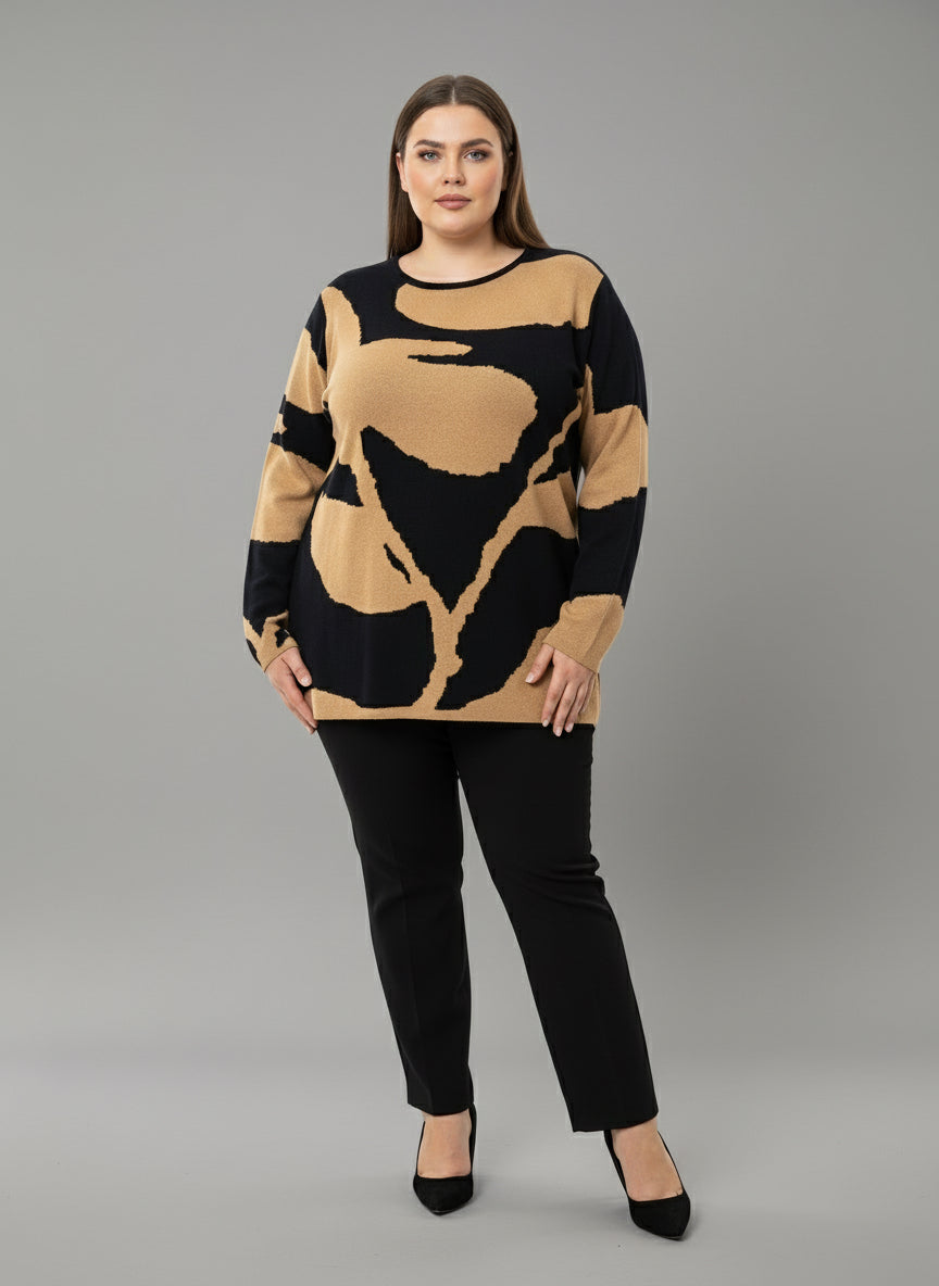 Luisa Viola maglia intarsio blu