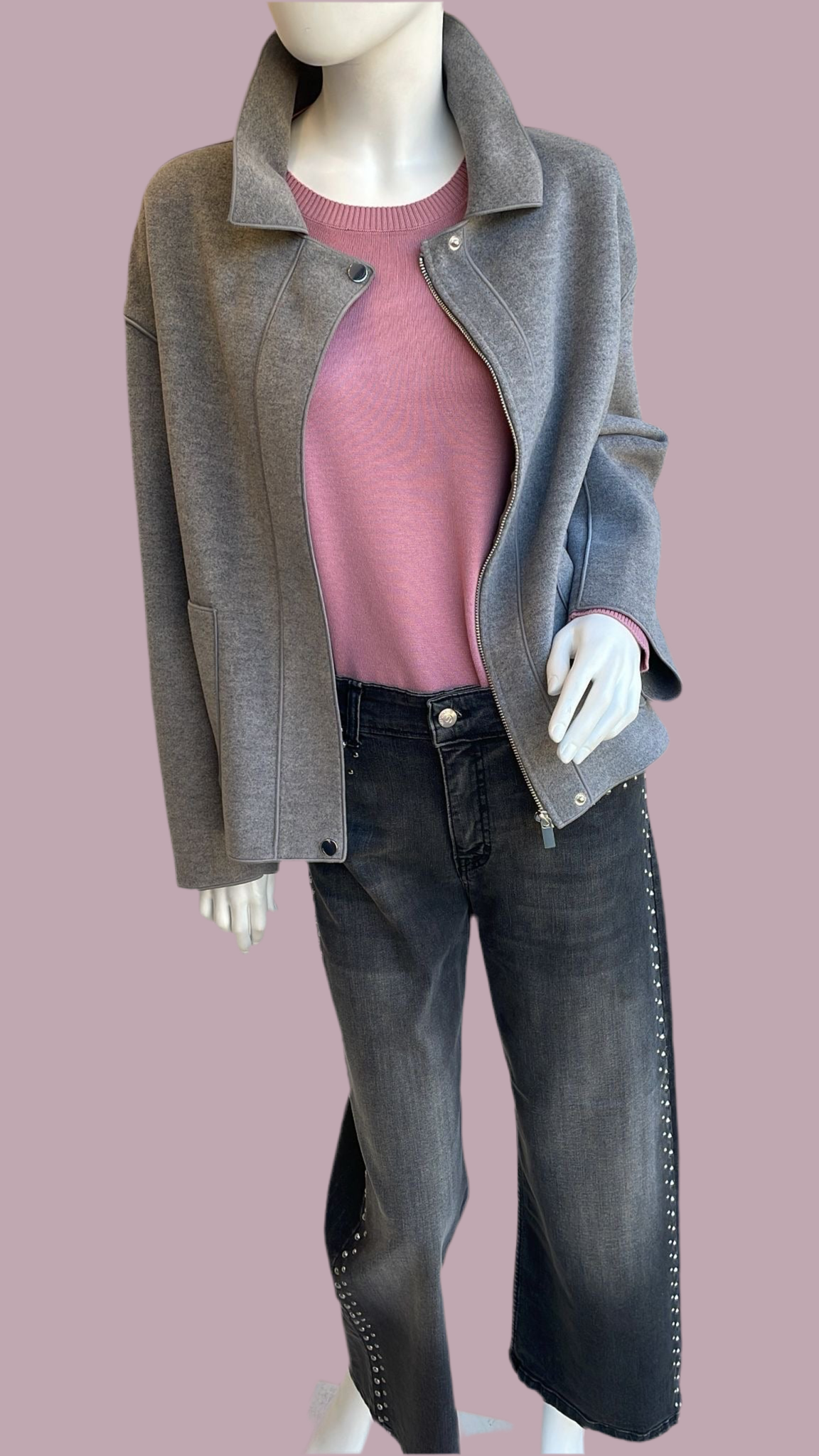 Jeans Palazzo Borchie