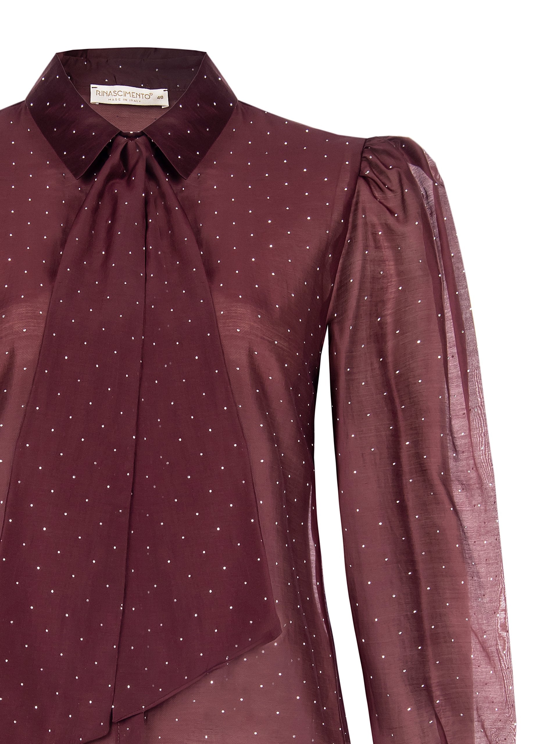 Camicia bordeaux brillantini