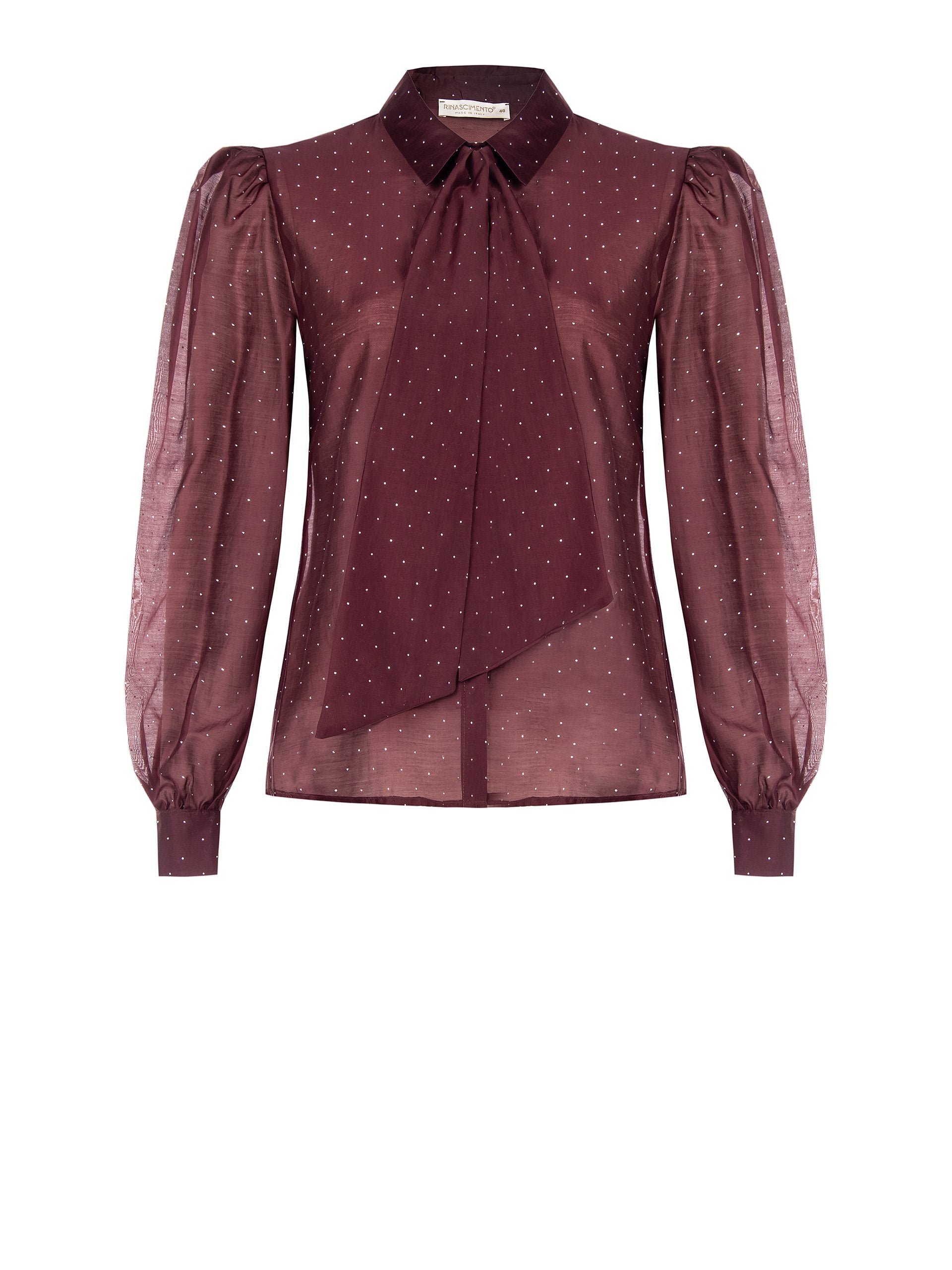 Camicia bordeaux brillantini