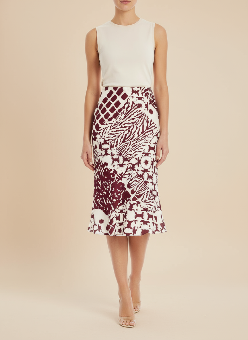 Rinascimento Curvy Gonna raso